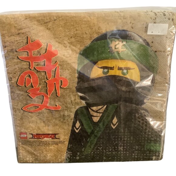 Lego Ninjago Movie Luncheon Napkins 16 Pack 2-Ply 12 7/8" x 12 7/8" Set of 2 - Picture 2 of 5